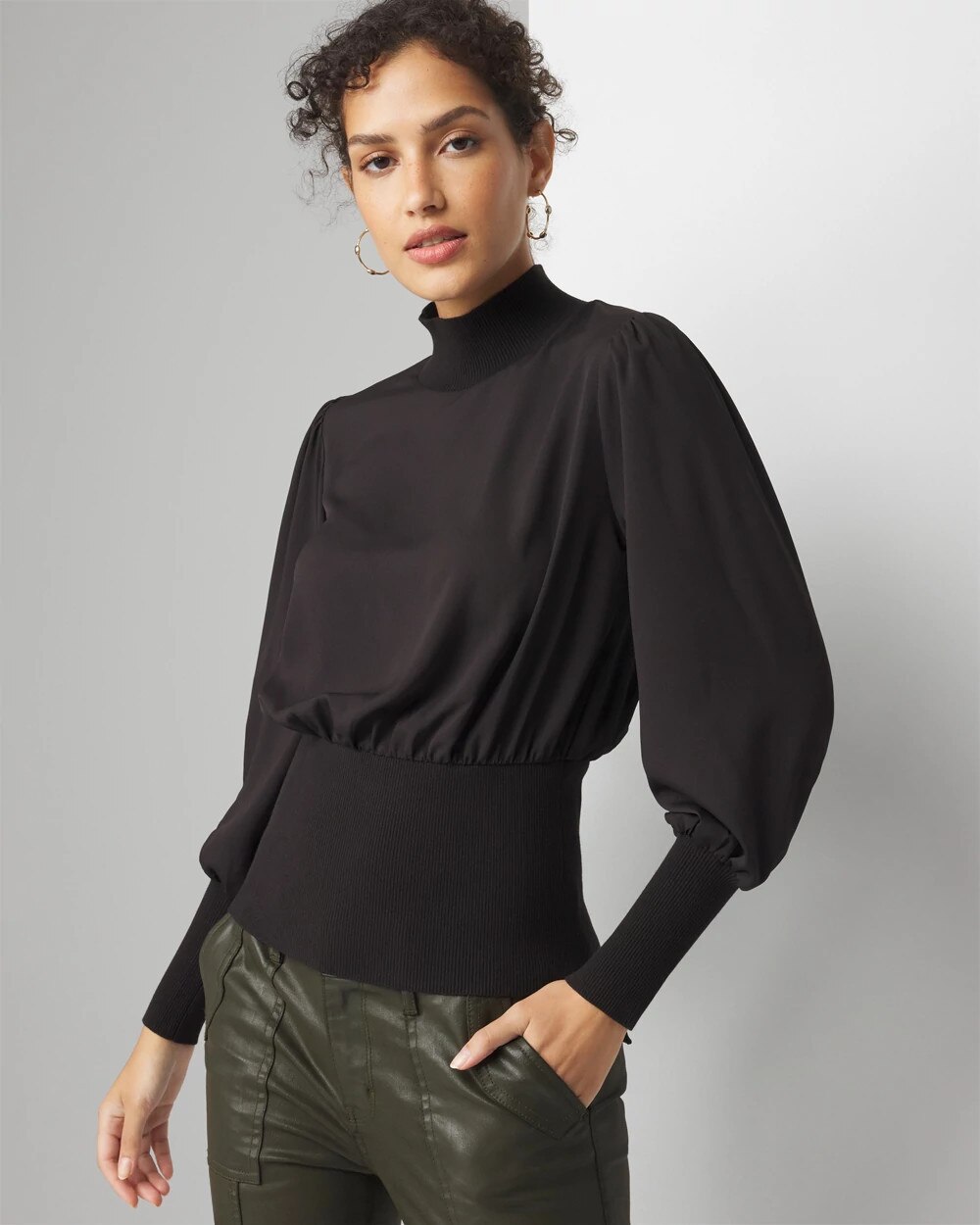 Smocked Waist Blouse | White House Black Market